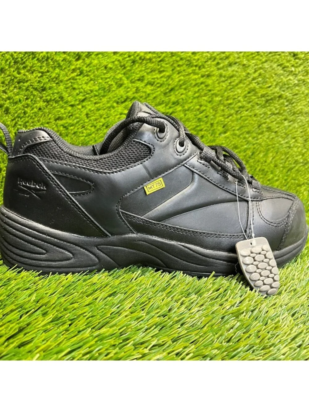 Reebok Centose Mens Size 9 Black Leather Composite Toe Safety Working Shoes